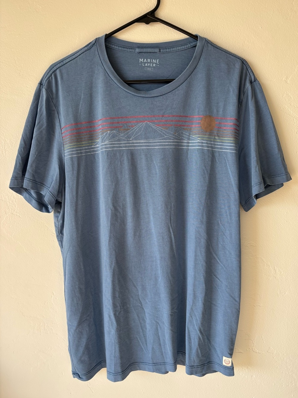 Marine Layer Men’s Signature Crew Graphic Tee Blue